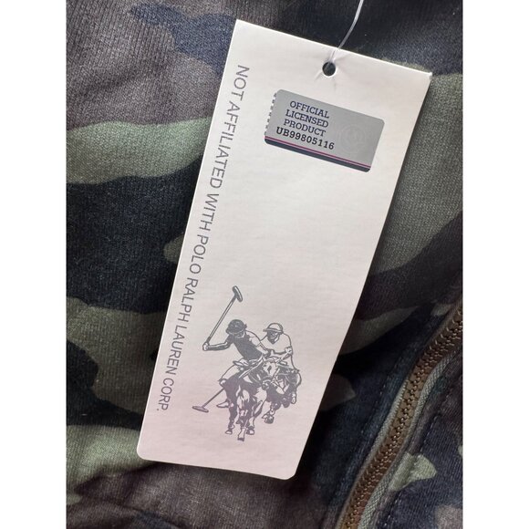 US Polo Assn. Sherpa Camo Hoodie Full Zip Lined Size Medium NWT - Picture 8 of 13